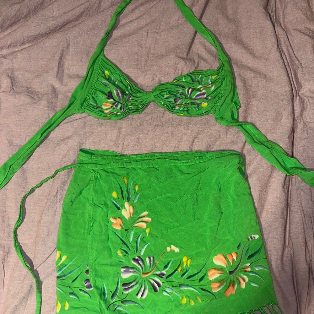 MIA Tropical Green Bikini Set
